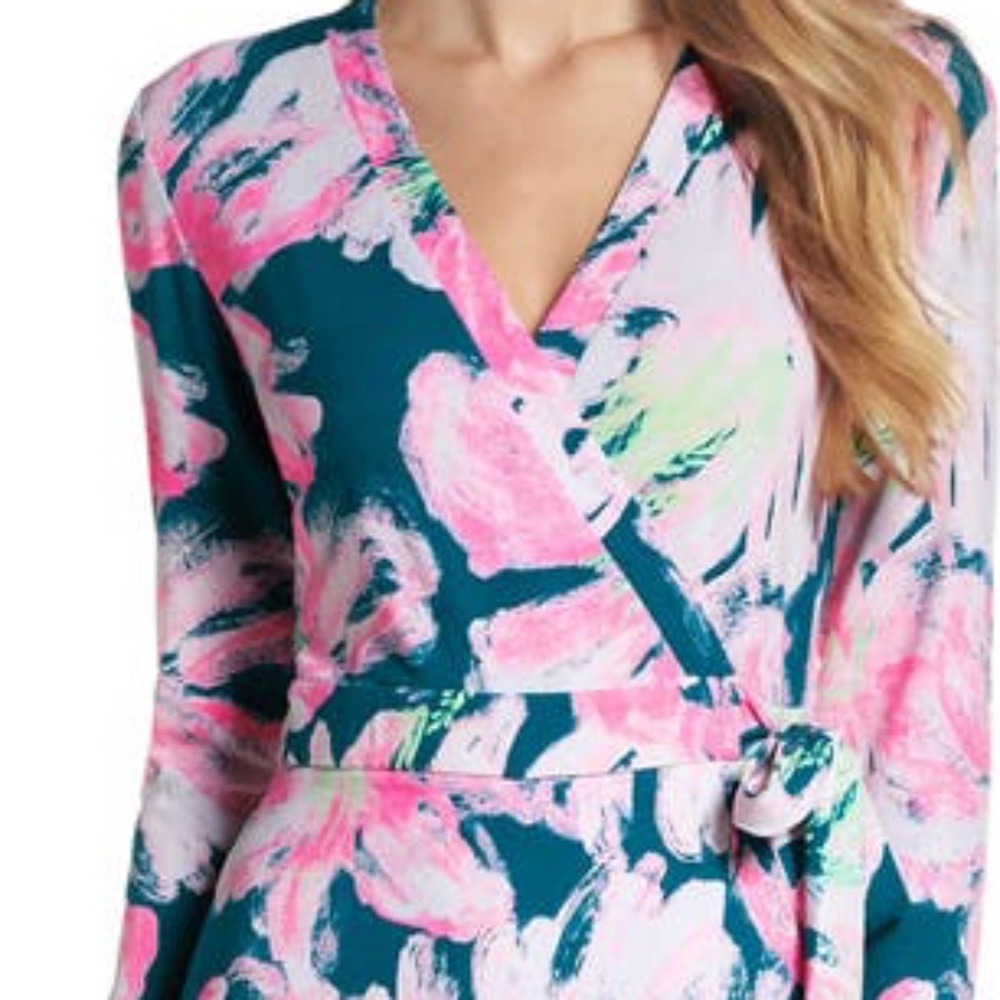 Lilly Pulitzer Karlie Wrap Romper Size Large